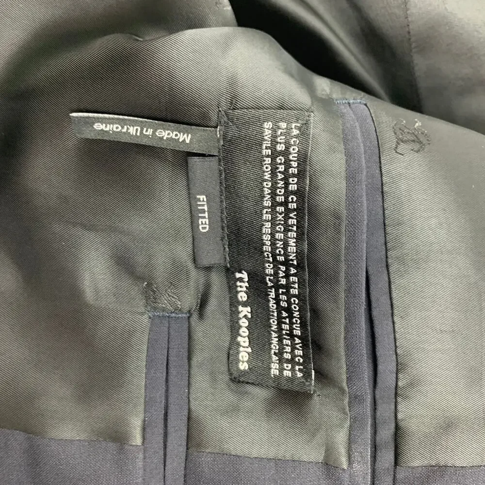 THE KOOPLES Size 44 Navy Wool Notch Lapel Sport Coat